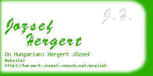 jozsef hergert business card